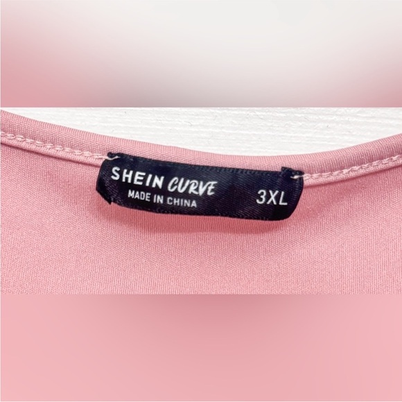 SHEIN Curve Pink Ruched Crop Tank Top XXL Drawstring Sleeveless Trendy - Picture 4 of 7